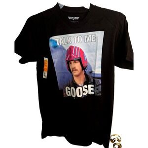Top Gun "Talk to Me Goose" T-shirt Men's Medium Black‎ NWT
